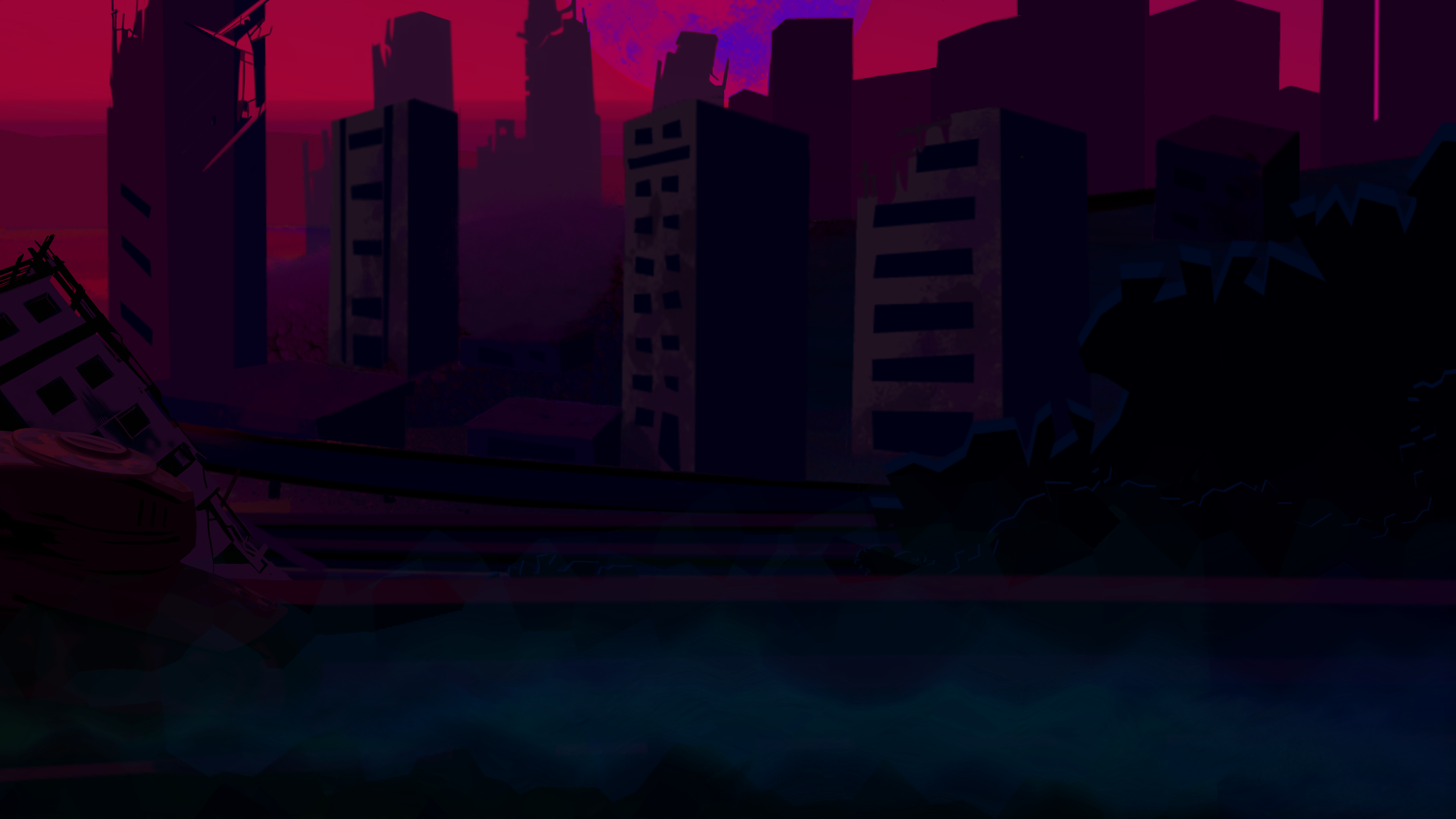 Céu e prédios distantes