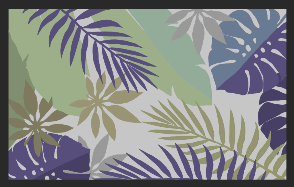 Folhas tropicais — mural / ilustração